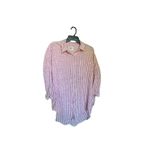 Holding Horses Anthropologie Holding Horse Oversize Button Down Blouse Red White Stripes M/L Photo 3