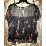 Willow Young Contemporary blouse black floral size 2X Photo 4