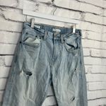 PacSun  Slim Taper Jeans Light Wash Raw Hem Distressed Mid Rise Women’s 30X30 Y2K Photo 2