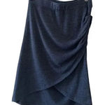 Lush Clothing Lush Navy Tulip Wrap Mini Skirt Knitted Short Stretchy SZ M # 1343 Photo 0