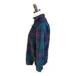 Ralph Lauren Lauren‎  Women Wool Plaid Zip Up Jacket Size Petite Small Blue Green Photo 3