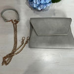 Gray Clutch Crossbody Bag Convertible Chain‎ Strap Wallet Purse Photo 0