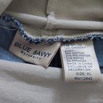 Blue Savvy  Maternity Distressed Cropped Jeans SIZE XL Photo 2