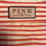 Thomas Pink Coral Striped‎ Button Down Shirt size 10 Photo 3
