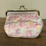 Sanrio Rare  2019 Hello Kitty Soft Fabric Kisslock Cosmetic Pouch Bag Coin Purse Photo 2
