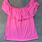 Lilly Pulitzer  La Fortuna Pink Off-Shoulder Ruffle Top Photo 2