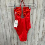 Good American NWT- Leilani Halter Neck One-Piece Swimsuit Bright Poppy Size XS Photo 7