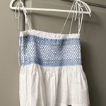 J.Crew  White Camisole with Intricate Blue Design Photo 0