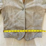 Vintage blazer cropped suede leather boho jacket Tan Photo 14