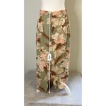 Leslie Fay Women’s Linen Floral Button Down Set Hawaiian Tropical Skirt & Top Photo 4