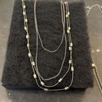 Fashion Jewelry Bundle/ 3 Silver Tone Necklaces Silver Photo 8