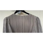 ASTR the Label Twisted Pleated Blouse Long Sleeve Champagne Women’s Large Party Photo 4