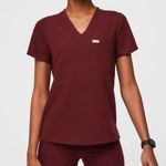 FIGS Scrub Set Burgundy Maroon Deep Red Zamora Jogger Catarina Top XS Photo 3