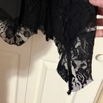 Amazon Black Tunic Shirt with Heart Detail and Lace Hem Photo 4