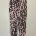 BLANK NYC Women’s Soft N’Easy Leopard Print Lace Up Jogger Pink Size XS NWT FLAW Photo 0