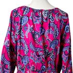 Talbots Swim Coverup Blouson Tie Neck Long Sleeve Pink Paisley Women’s Size XL Photo 7