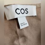 COS Linen Blend Long Sleeve Blouse Beige Brown Top Resortwear Beach Coastal Photo 3