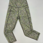 Sweaty Betty Legging Capri Super Sculpt Green Alert Pebble Print Crop Size XS Photo 0