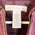 Vintage Pursuits, Ltd. size Small Genuine Leather and Sweater Combo Jacket Purple Photo 9