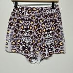Mara Hoffman High Waist Pleated Short Purple Yellow Abstract Leopard Print Sz 2ā Photo 0