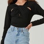 ASTR NWT  the Label Black Cutout Bodysuit Size Large Photo 0