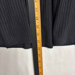 Susan Graver  Every Day Cardigan Womens S Black Ribbed Liquid Knit Office Wedding Photo 7