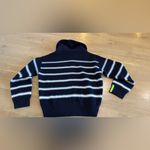 G/Fore Womens Gradient Stripe Funnel Neck Wool Golf Qrtr Zip Sweater Size XL Blue Photo 9