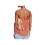 Alice + Olivia  by Stacey Bendet Rose Tan Velvet Blouse Ruffle Tank Top Size S Photo 12