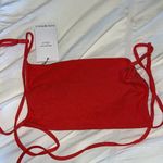 We Wore What Jersey knit cherry red  top Photo 2