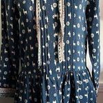 Sea New York • Navy Ivory Red Alpaca Pattern Dress Photo 0