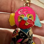 Sad clown dog colorful pendant necklace Pink Photo 8