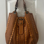 Isabella Fiore Tan Leather Shoulder Bag Brown Photo 0