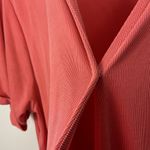 Saturday Sunday Anthropologie Amy Surplice Salmon Short Sleeve Top Photo 1