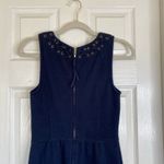 Anthropologie Leifnotes Navy Blue Corset Laced Dress Size XS Office Photo 7