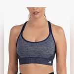 New Balance NB NEW Seamless Large Padded Black Sports Bra Workout Yoga Top Photo 4