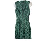 Banana Republic L'Wren Scott For Black And Green Jacquard Sheath Dress Size 2 Photo 2