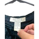 Petite Sophisticate Vintage  Green Velvet Semi‎ Sheer long Sleeve Top Size S Photo 4