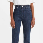 Levi's Wellthread 70's High Rise Straight Fit Jeans Dark Wash Blue Size 24 Photo 0