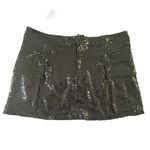 Madden NYC Black Sequin cargo Mini Skirt women size Medium (8/10) holiday party Photo 1