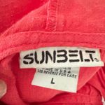 Sunbelt 100% Linen Pink Hoodie Dress Size Large Coastal Lagenlook Beachy Button Photo 4