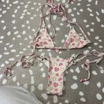 Blackbough Frasier Sterling x  Swim bikini set hearts top love lace up triangle Photo 5