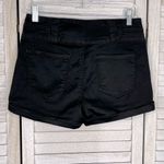Tinseltown  (Denim Couture) High Waisted Stretch Jean Shorts Button Front Black-5 Photo 1