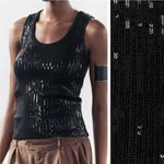 ZARA  NWT black Sequined Top S Photo 1