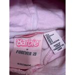 Forever 21 x Barbie Pink Hooded Hoodie Long Sleeve Crop Sweater Sweatshirt Top S Photo 2