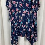 a.n.a . A New Approach Navy Pansy Floral Kimono Sz.S-MT NWT Photo 9