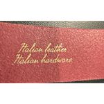 Amsterdam Heritage Luxe 80 US Medium Pink Rhinestone Italian Leather Belt Preppy Photo 4