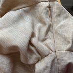 Pretty Little Thing ‎ Peach Linen Ruched Sleeve Tie Detail Shift Dress Photo 3