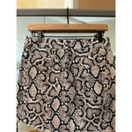 ZARA  Snakeskin Mini Skirt Beige Brown Size 28 Photo 2