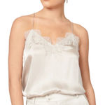 Cami NYC  Racer Charmeuse Cami in Dove Small Photo 0