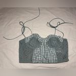 Urban Outfitters  Sweet On You Green and White Gingham Bustier Top Medium Photo 1